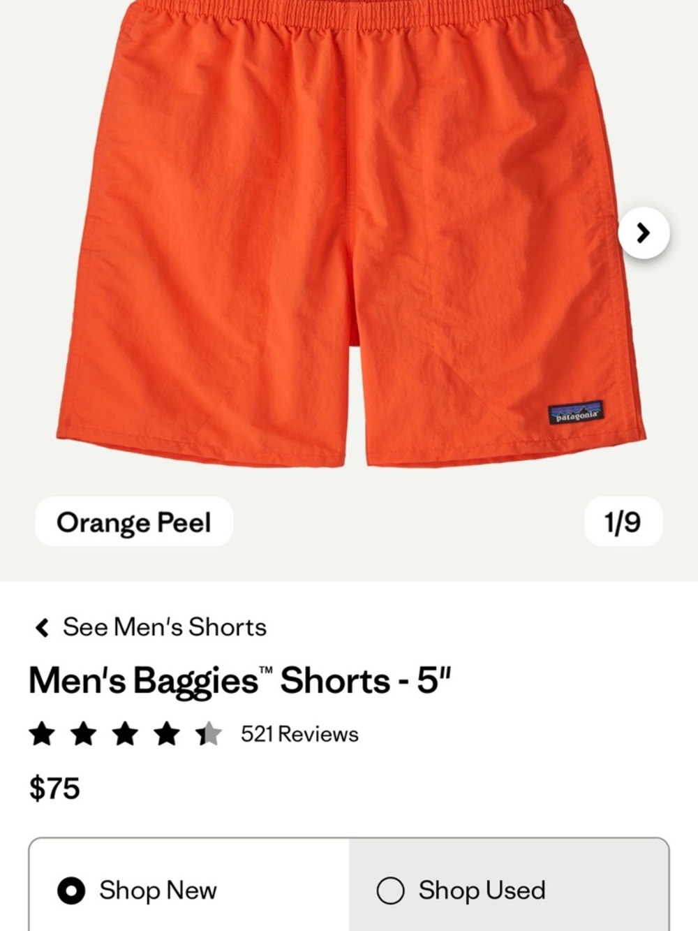 Patagonia Men's Baggies Shorts